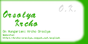 orsolya krcho business card